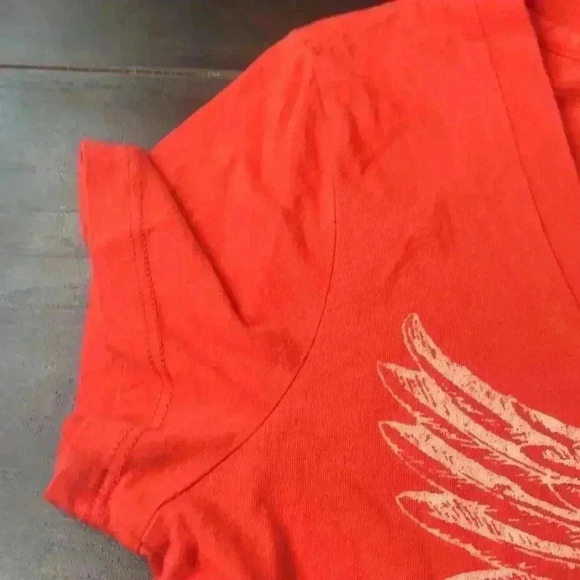 🌸3/$30🌸ARMANI Exchange | Orange cotton v neck t-shirt - Picture 5 of 5